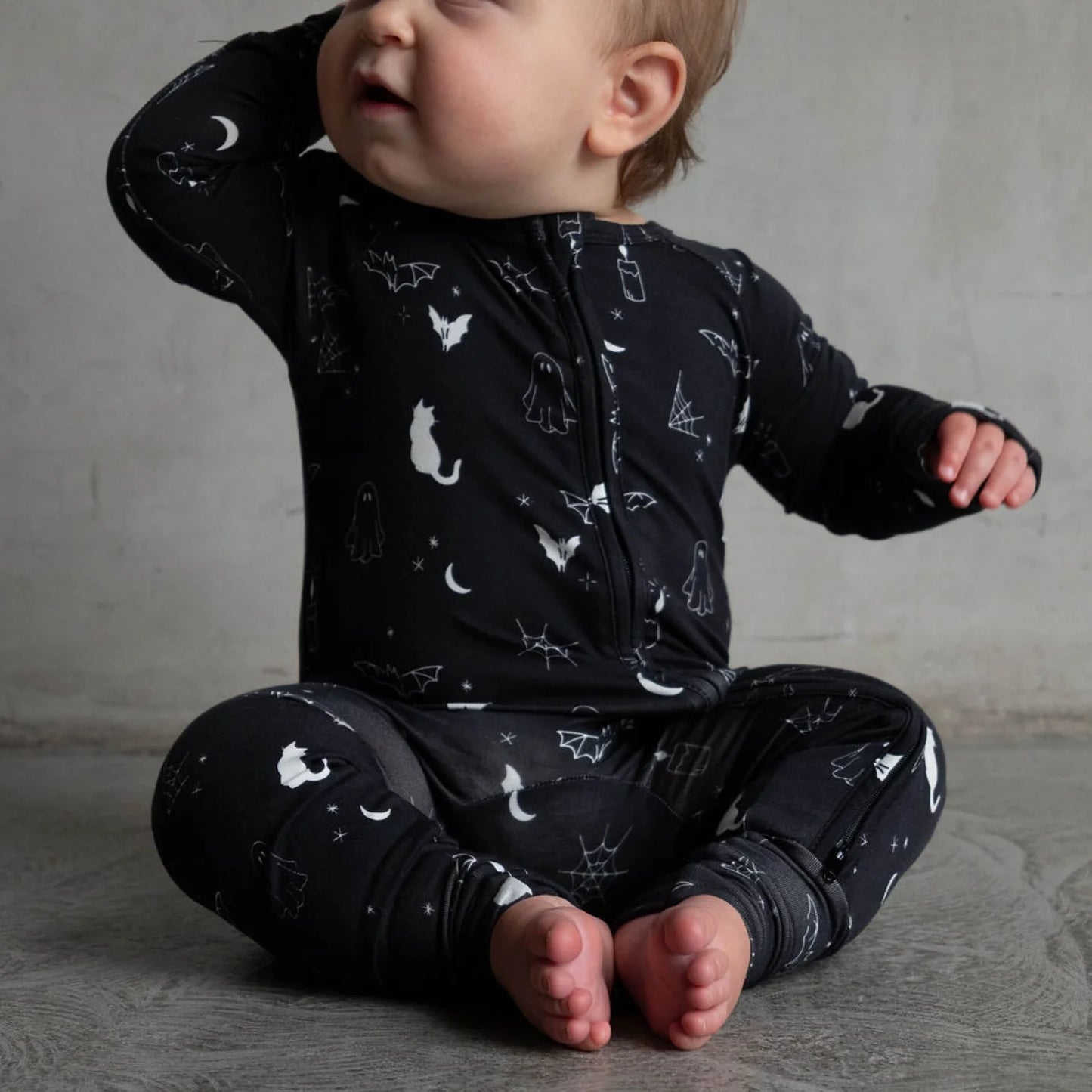 PRE-ORDER Spooky | Bamboo Zip Romper