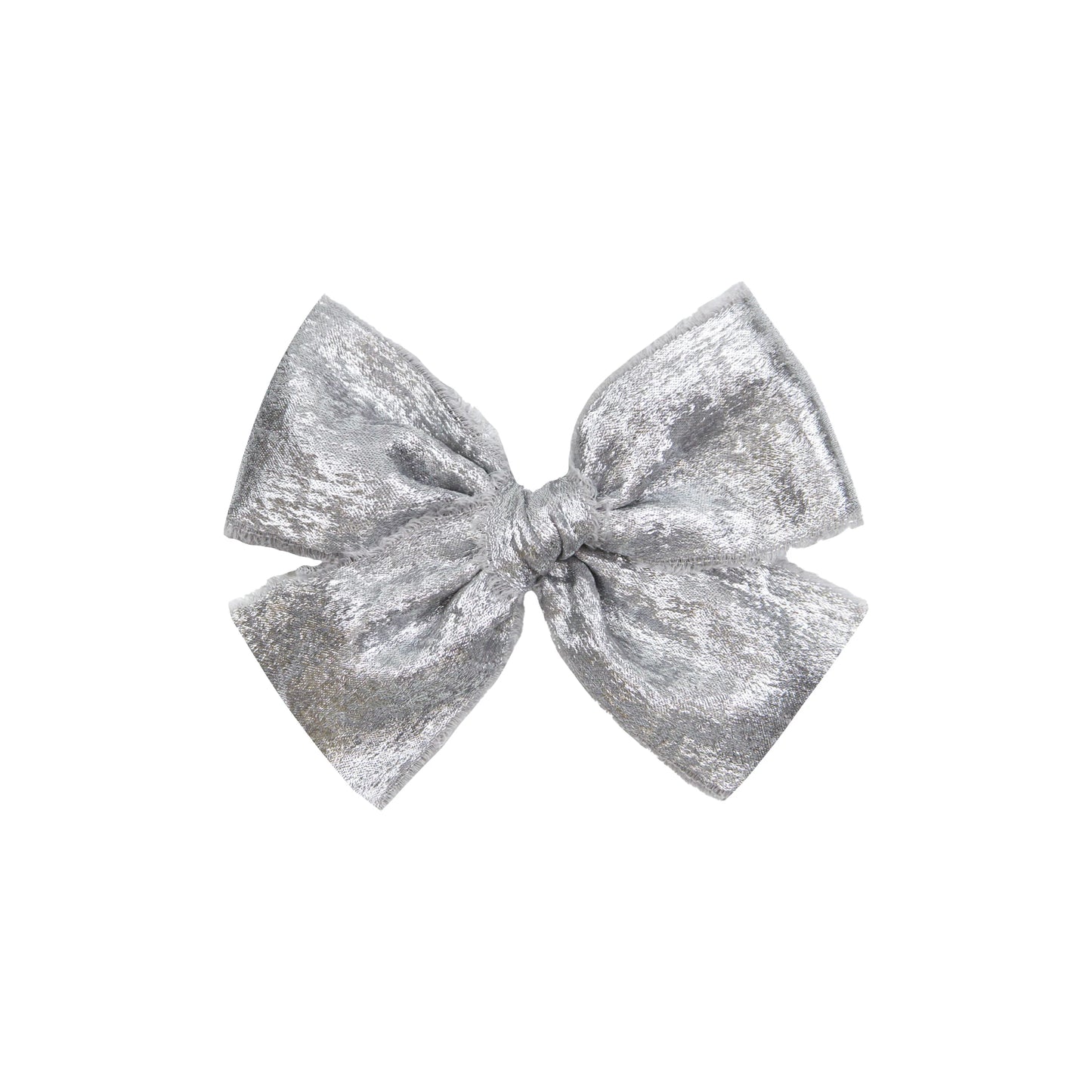 Chrome Shimmer Chiffon Bow | Clip