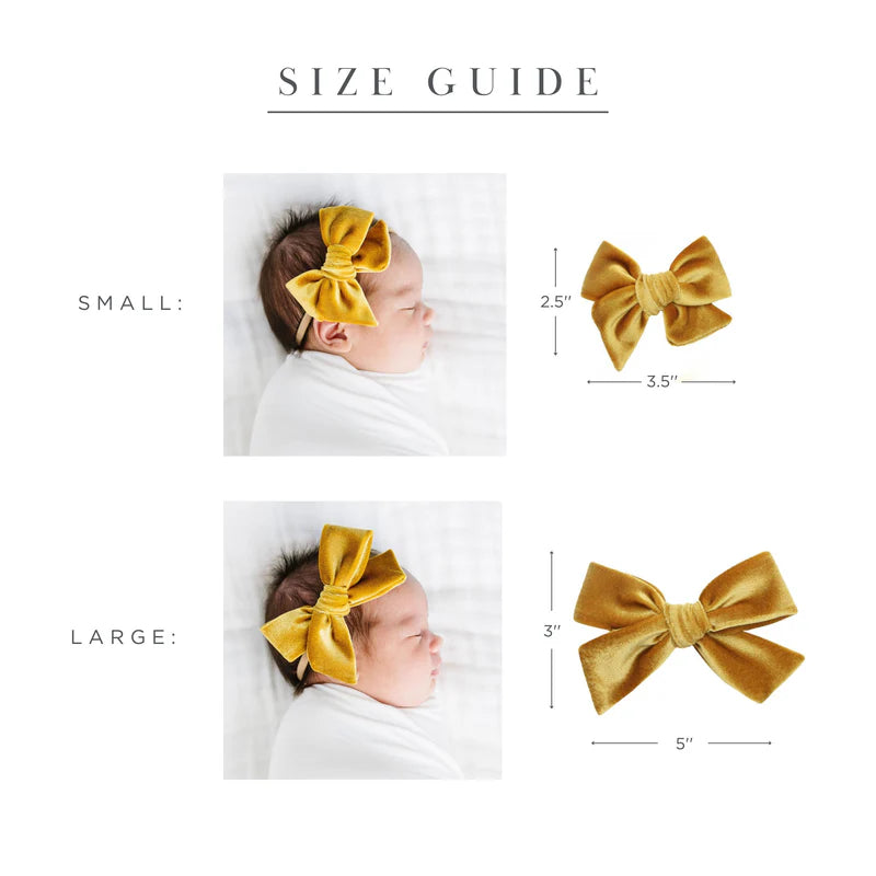 Latte Velvet Bow | Nylon Headband