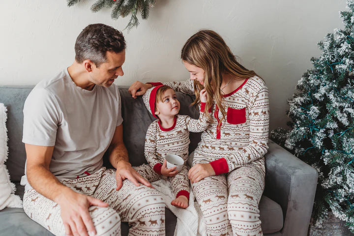 Men's Holiday Jogger & Cap Set | Fair Isle Rudolph