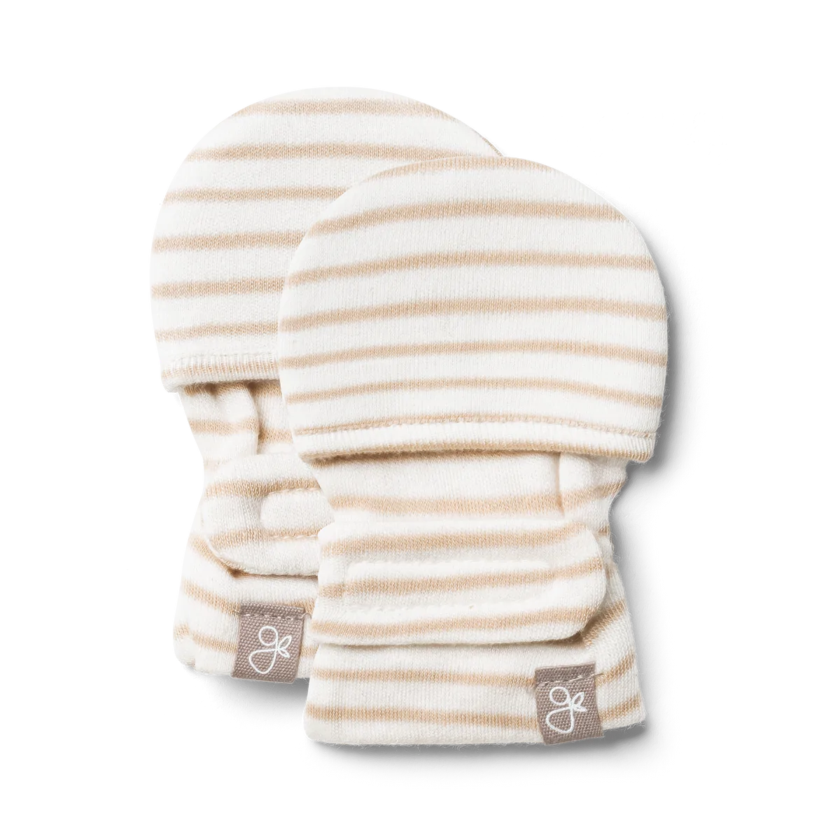 Organic Cotton StayOn Baby Mittens Dune Stripe ROBIN•riley