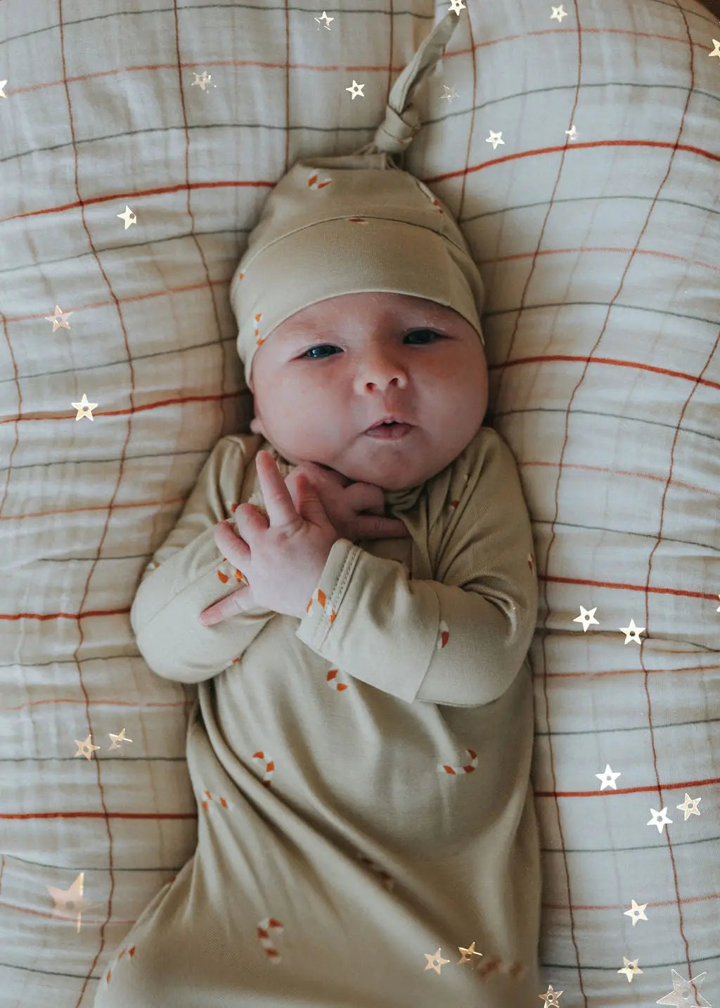 Bamboo Knotted Cap | Candy Cane