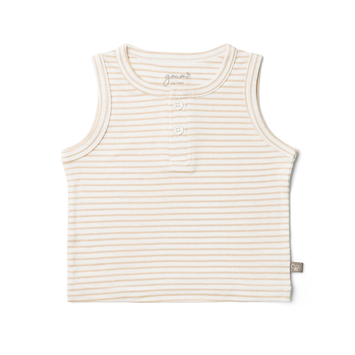 Viscose Organic Cotton Tank Top | Dune Stripe