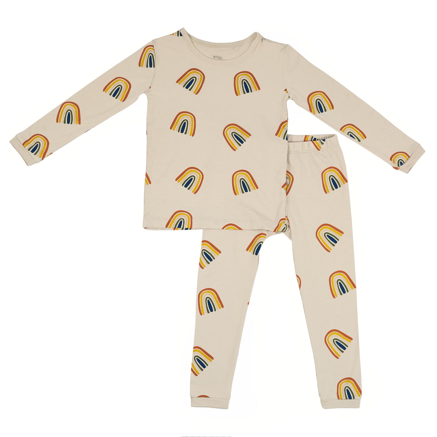 Bamboo Cotton Pajama Set | Rust Rainbow on Oat