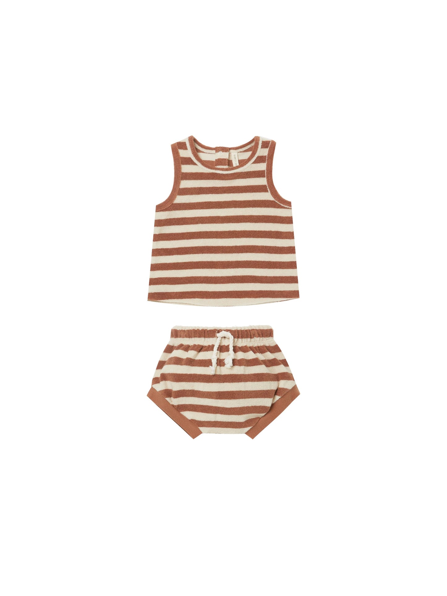 Terry Tank + Short Set | Amber Stripe