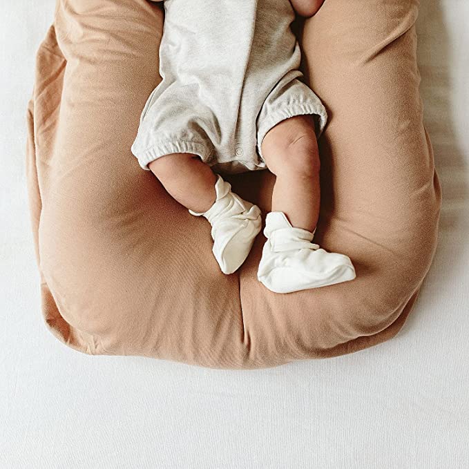 Organic Cotton Stay-On Baby Booties | Cloud