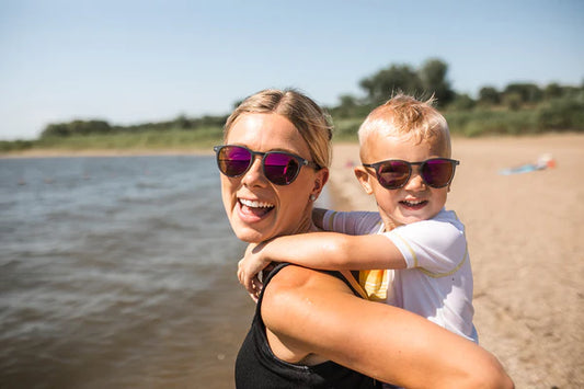 Big Kid Classic Sunny | Black with Mirror Pink Lens