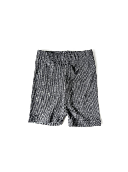 Ribbed Biker Short | Grey