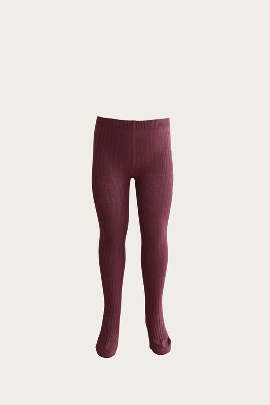 Rib Tights | Plum