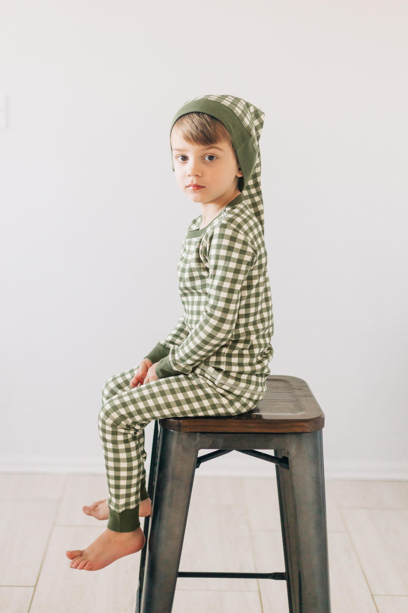 Holiday Kids' PJ & Cap Set | Christmas Eve Plaid