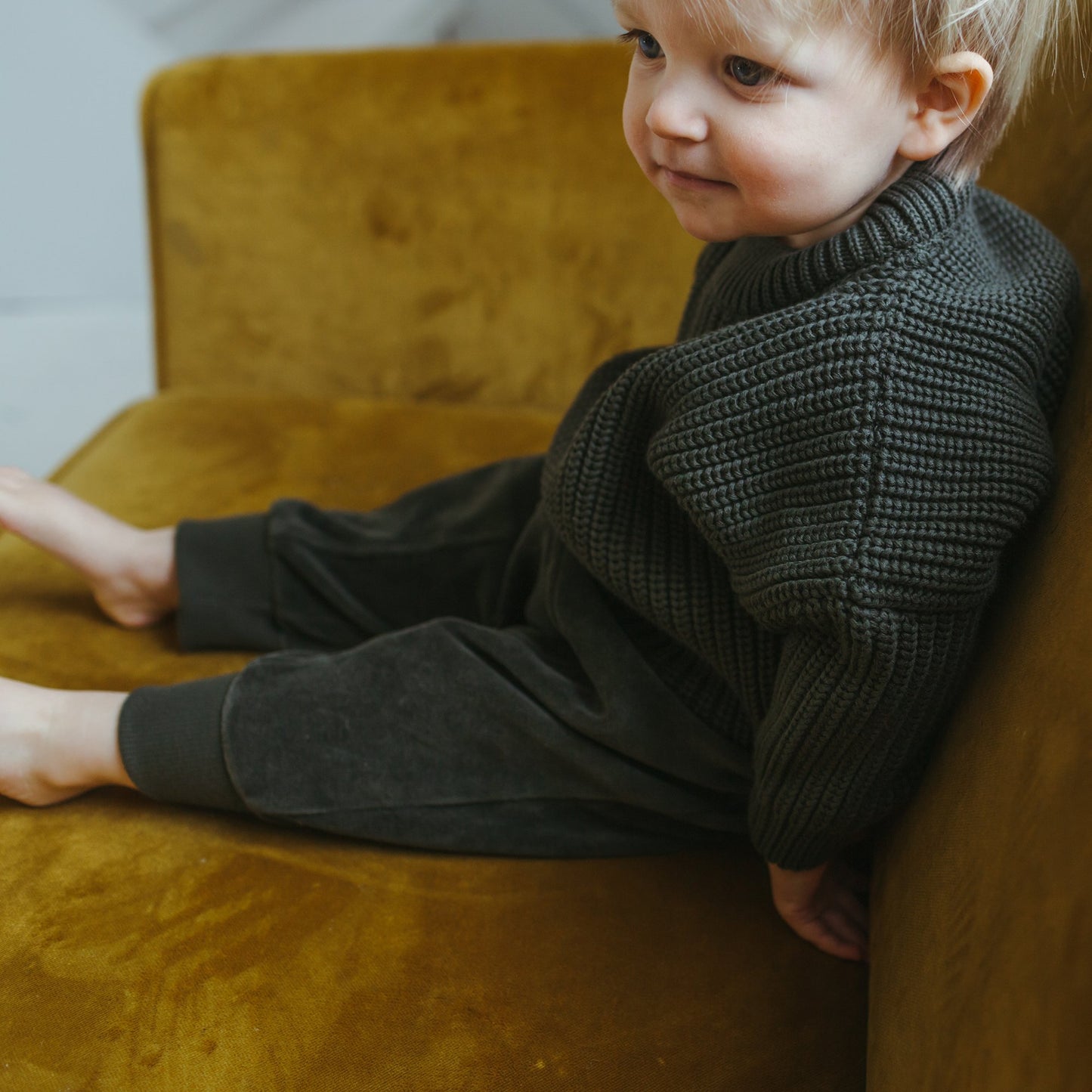 Chunky Knit Sweater | Forest Green
