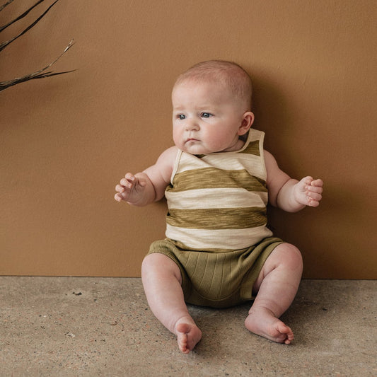 Striped Tank | Olive