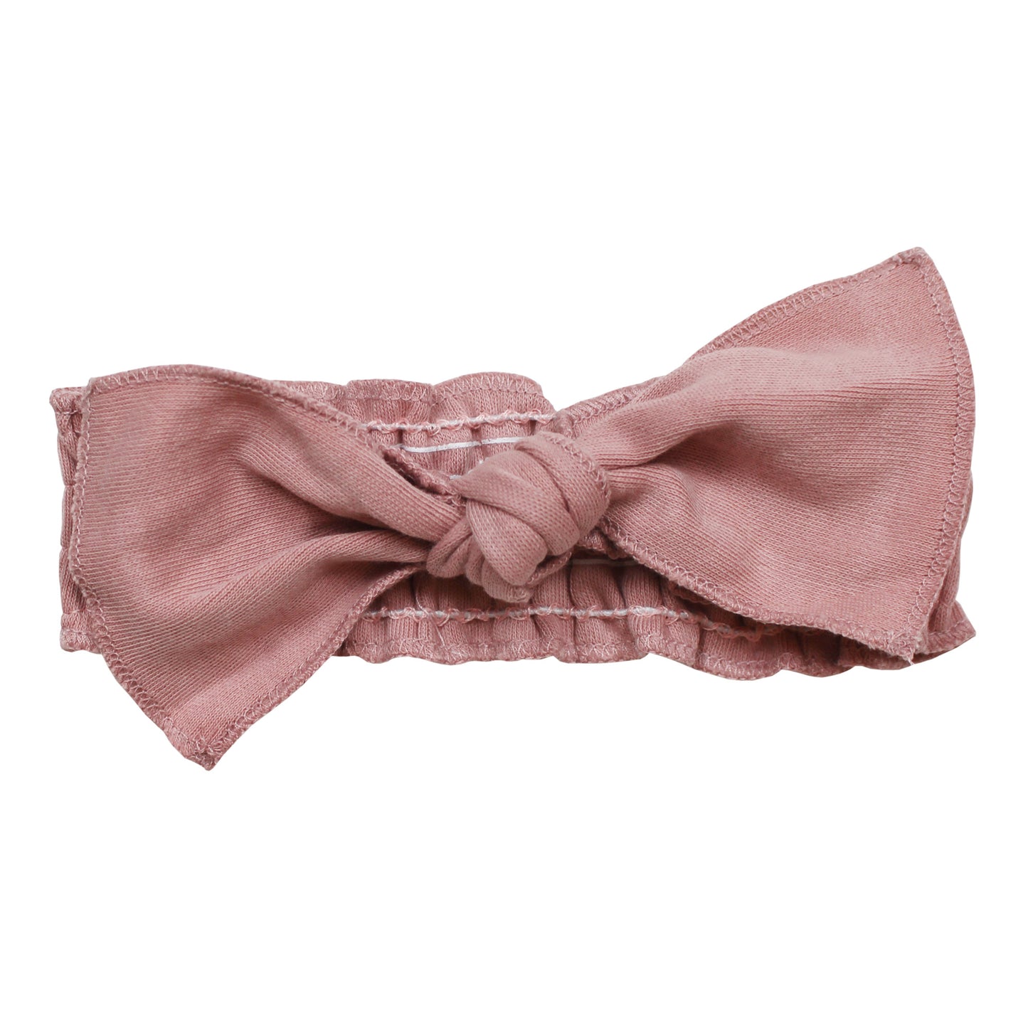 Organic Smocked Tie Headband | Mauve
