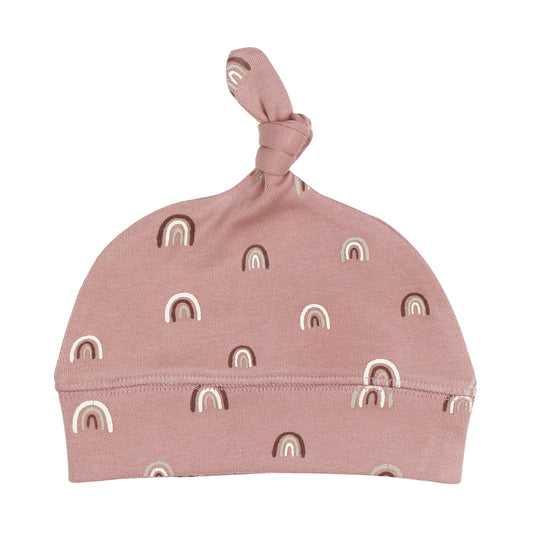 Top-Knot Hat | Mauve Rainbow