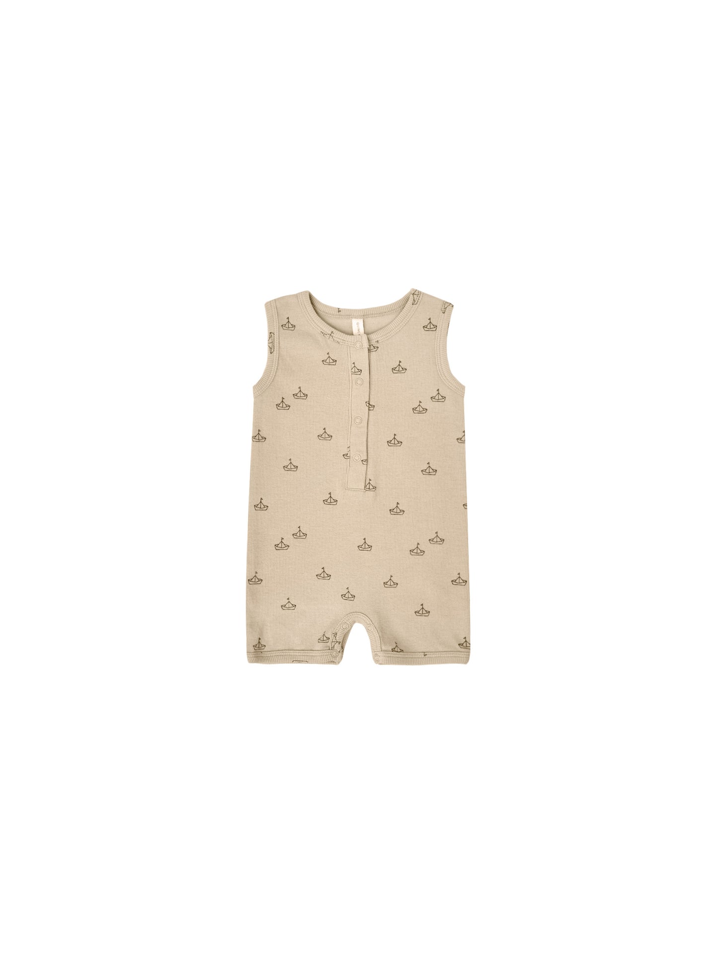 Ribbed Henley Romper | Boats