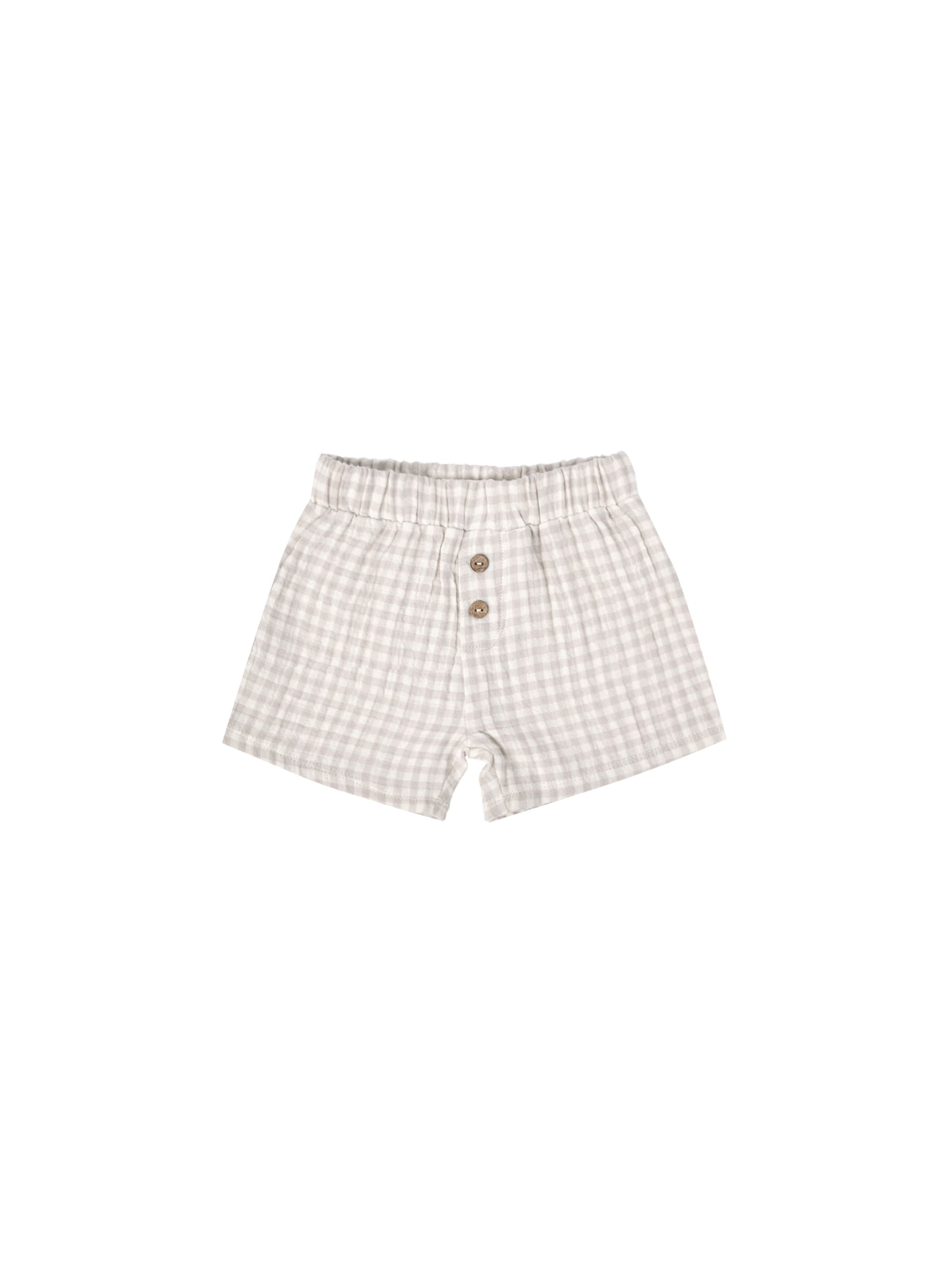 Woven Short | Silver Gingham