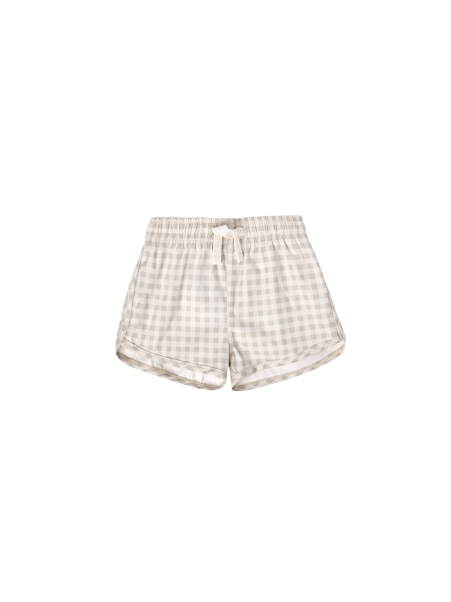Boy Swim Short | Silver Gingham