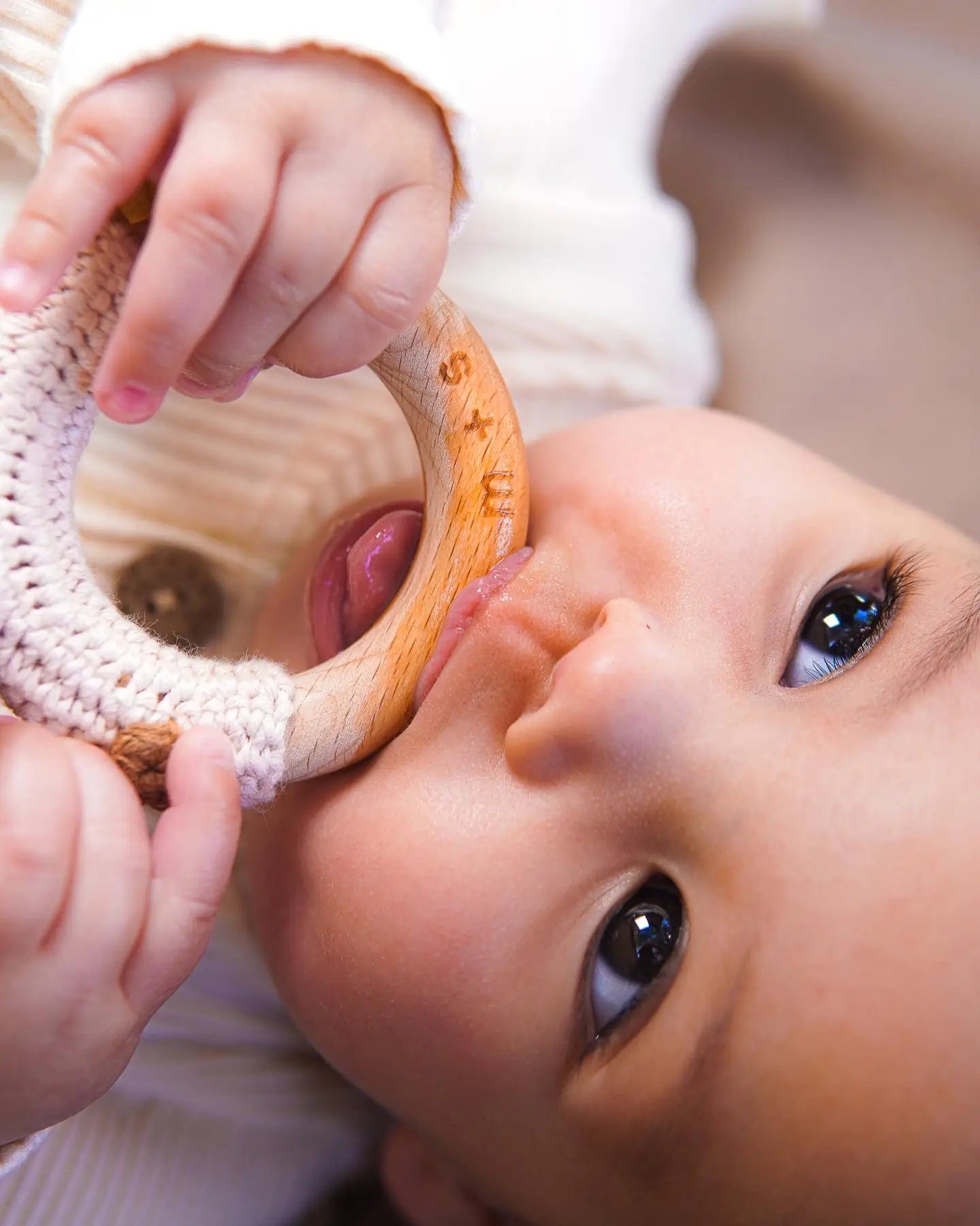 Bunny Hand Crochet Rattle | Cream