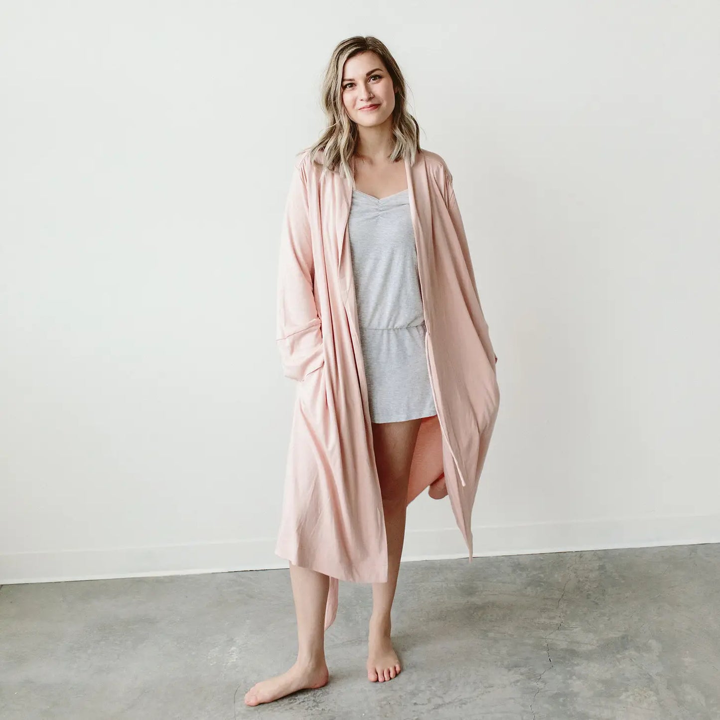 Viscose Organic Cotton Womens Robe | Rose