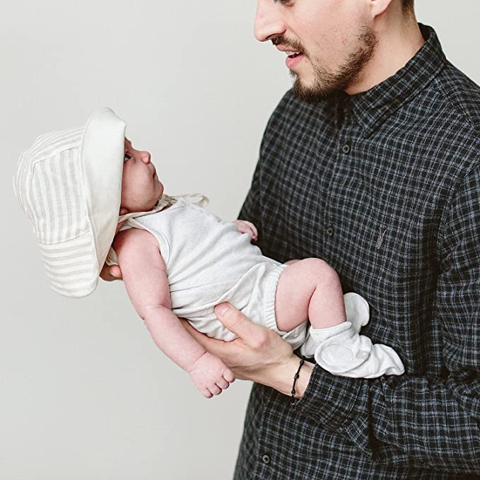 Organic Cotton Stay-On Baby Booties | Storm Grey