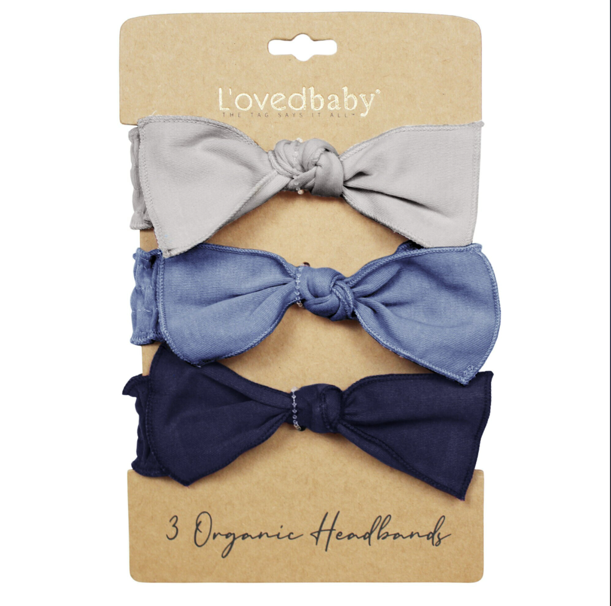 Organic 3-Piece Headband Gift Set | Blues