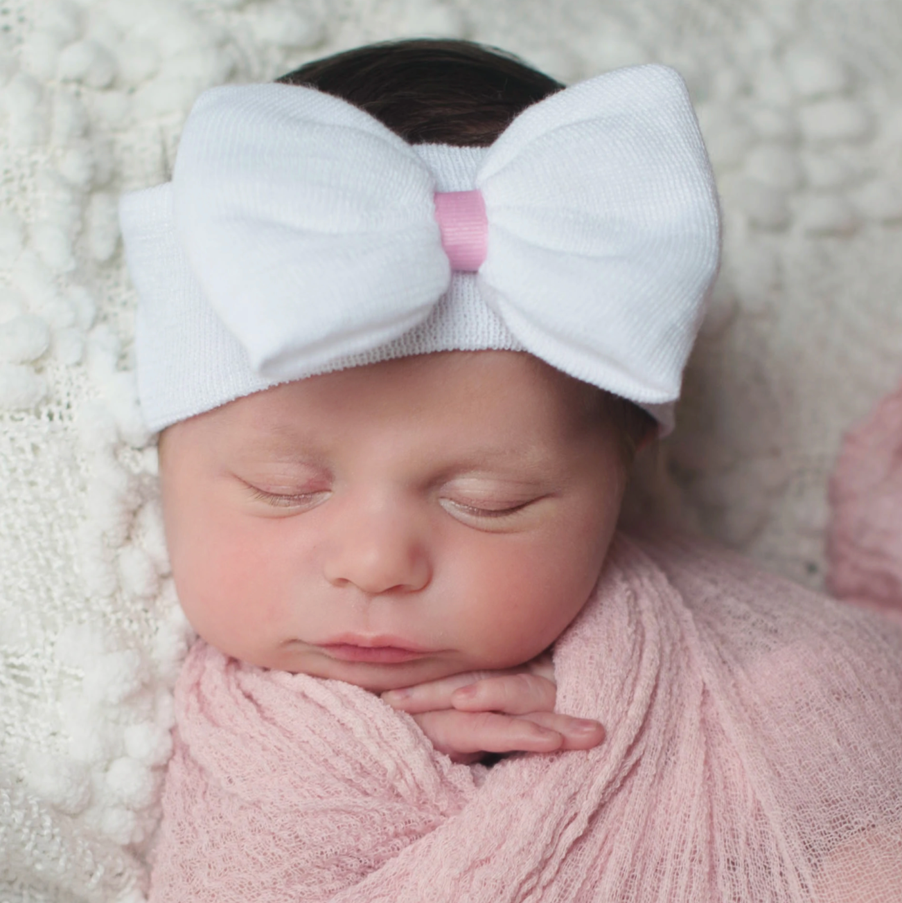 Newborn Hospital Grade Headband | White