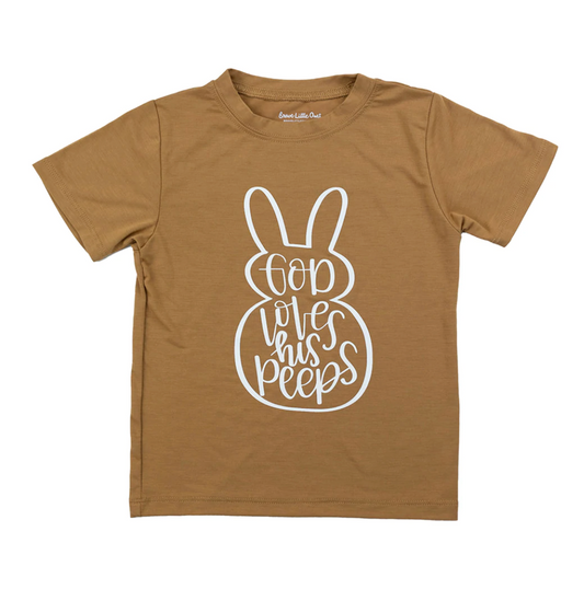 God Loves His Peeps Shirt | Camel