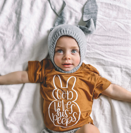 God Loves His Peeps Shirt | Camel