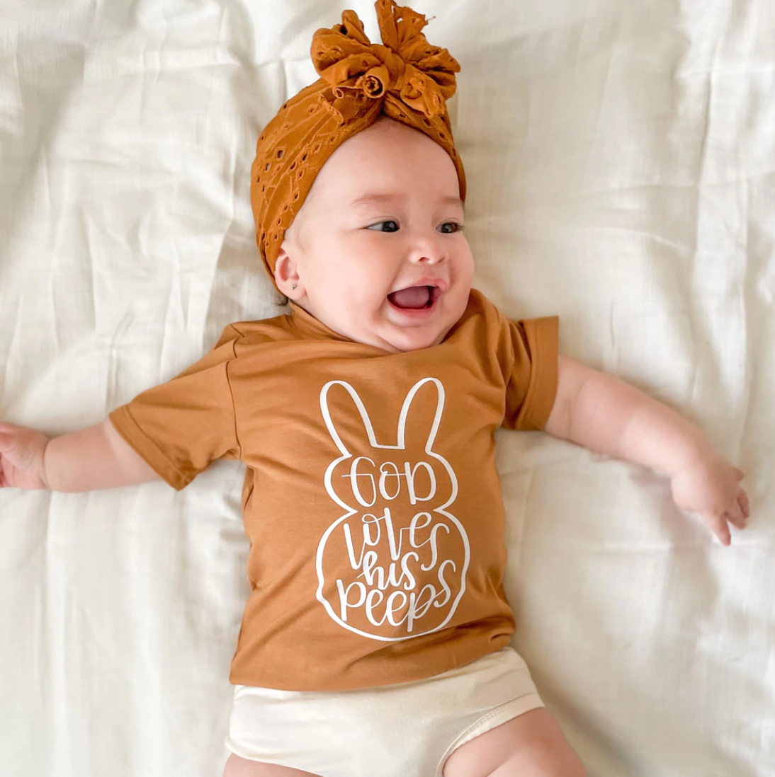 God Loves His Peeps Shirt | Camel