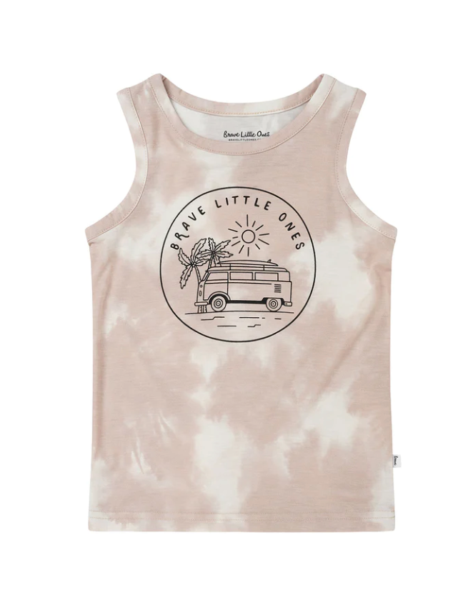 Tie Dye VW Print Tank | Tan