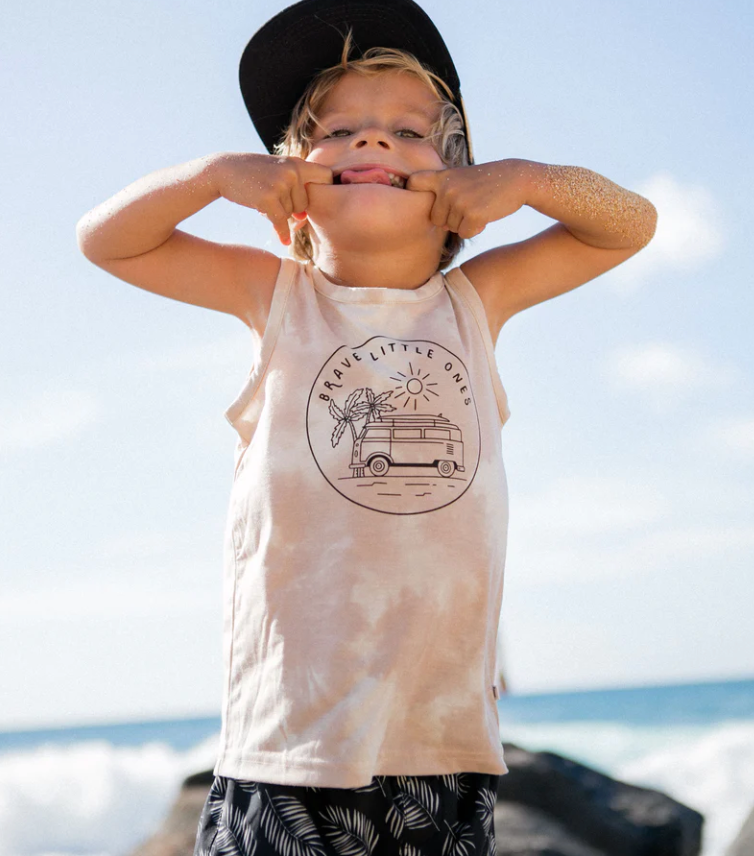 Tie Dye VW Print Tank | Tan