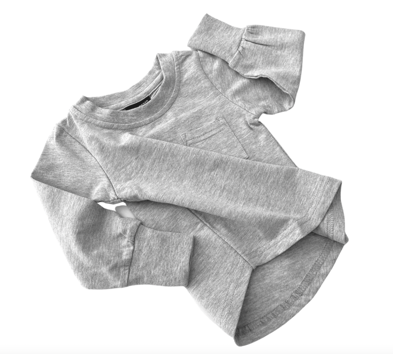Long Sleeve Pocket Tee | Grey