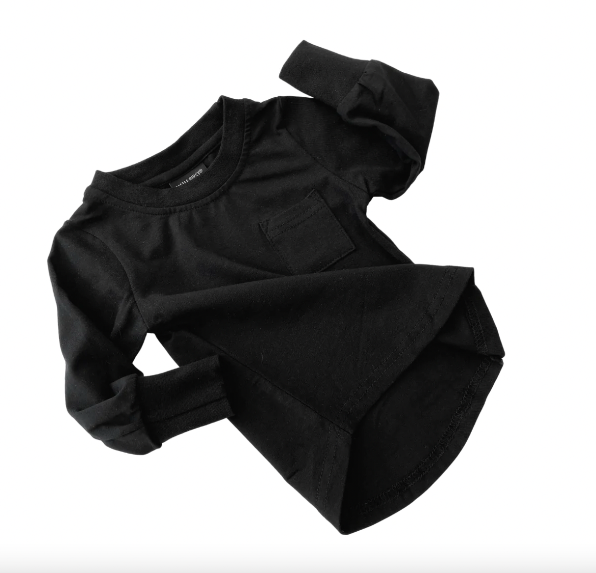 Long Sleeve Pocket Tee | Black