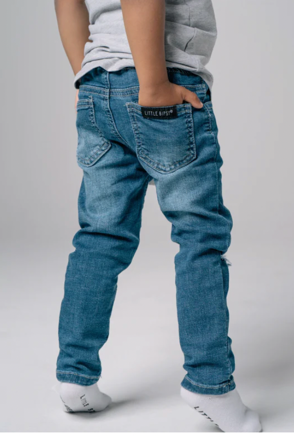 Distressed Denim Jeans | Dark Wash