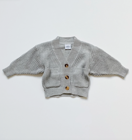 Chunky Knit Cardigan | Heather Grey