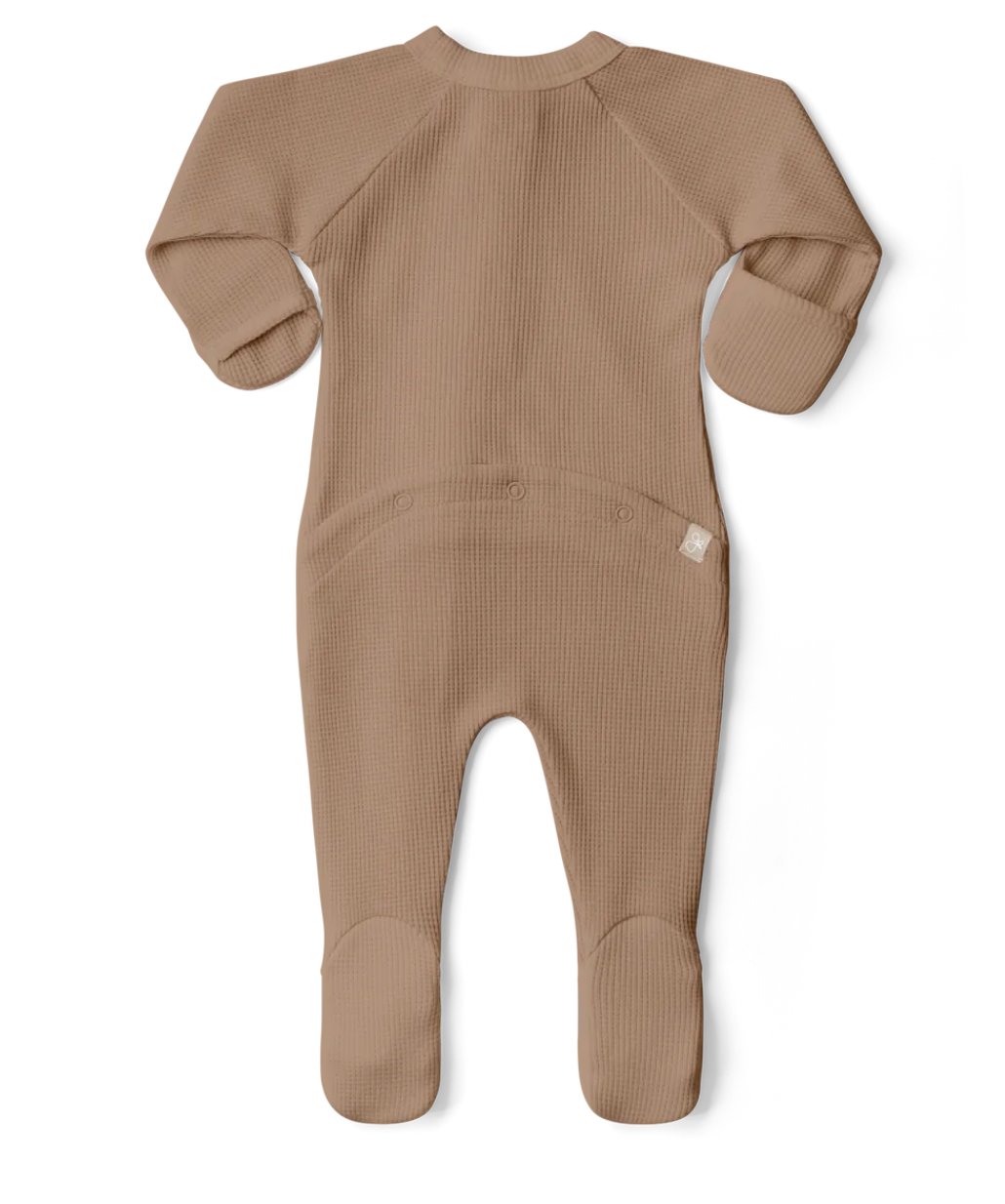 Thermal Viscose Organic Cotton Footie | Tan