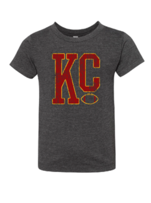 KC Football Tee | Dark Heather Grey