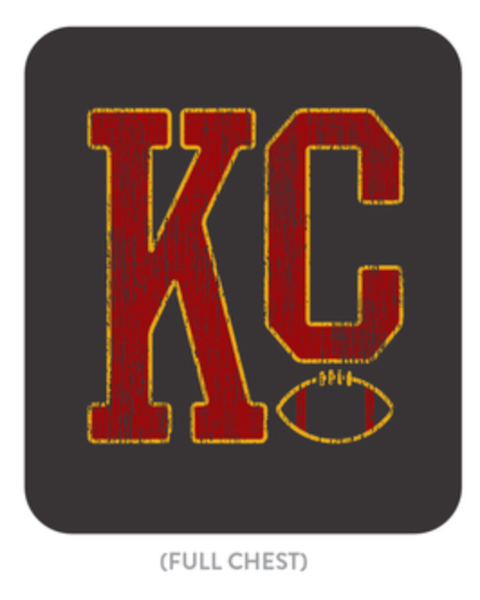 KC Football Tee | Dark Heather Grey