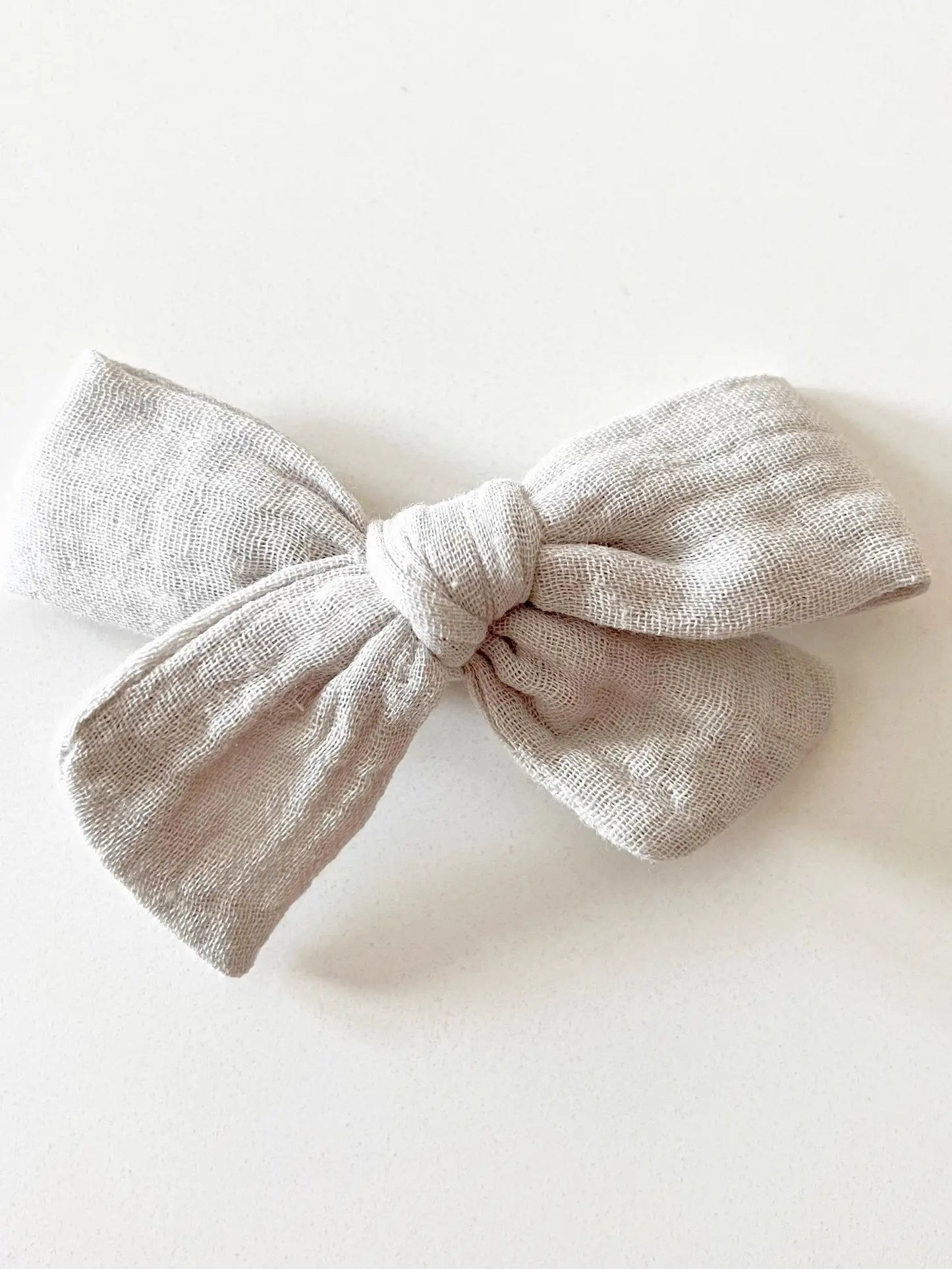 Muslin Bow with Clip | Greige