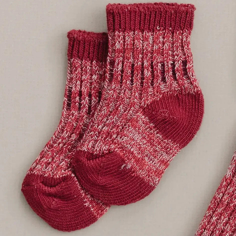 Chunky Knit Socks | Ribbon Red