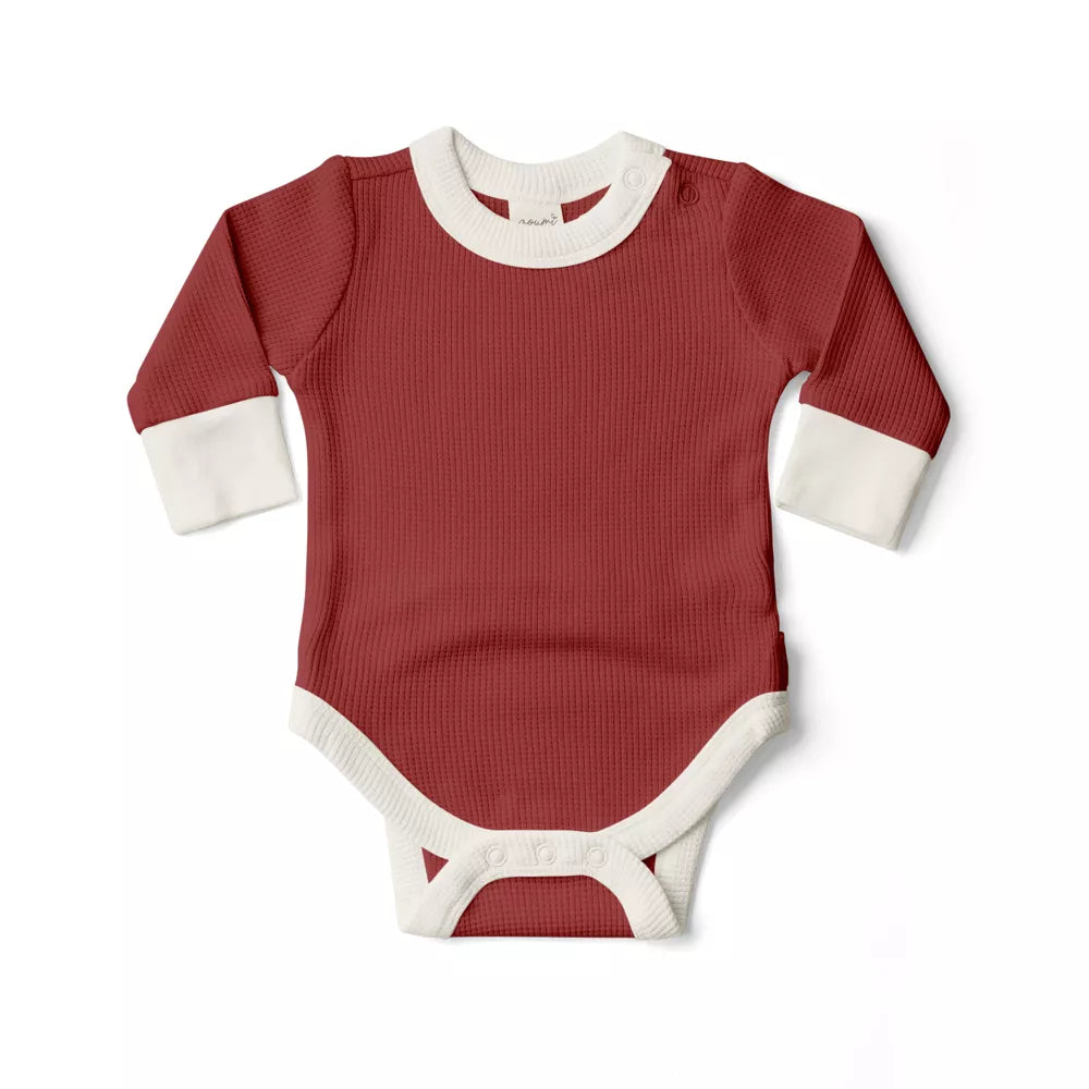 Thermal Bamboo Organic Onesie | Cocoa + Cream