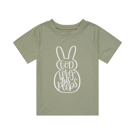 God Loves His Peeps Shirt | Sage