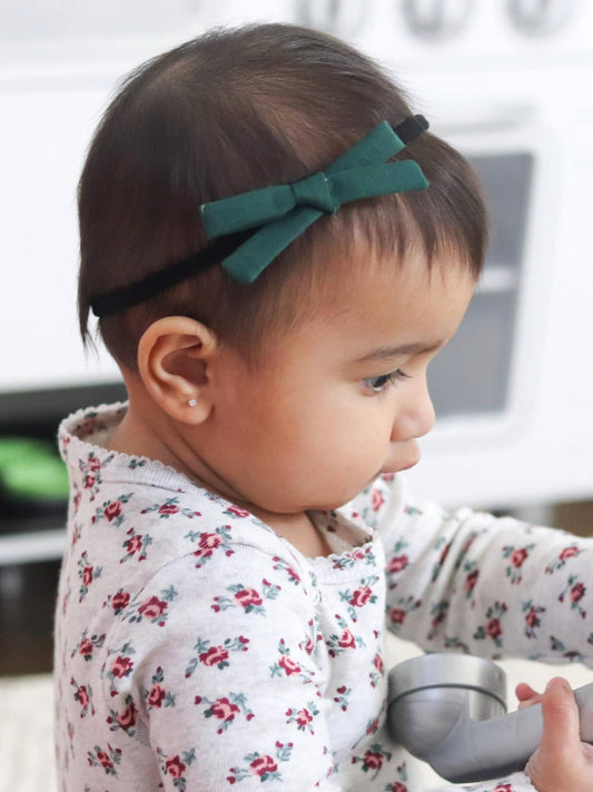 Evergreen Schoolgirl Hair Bow | Clip