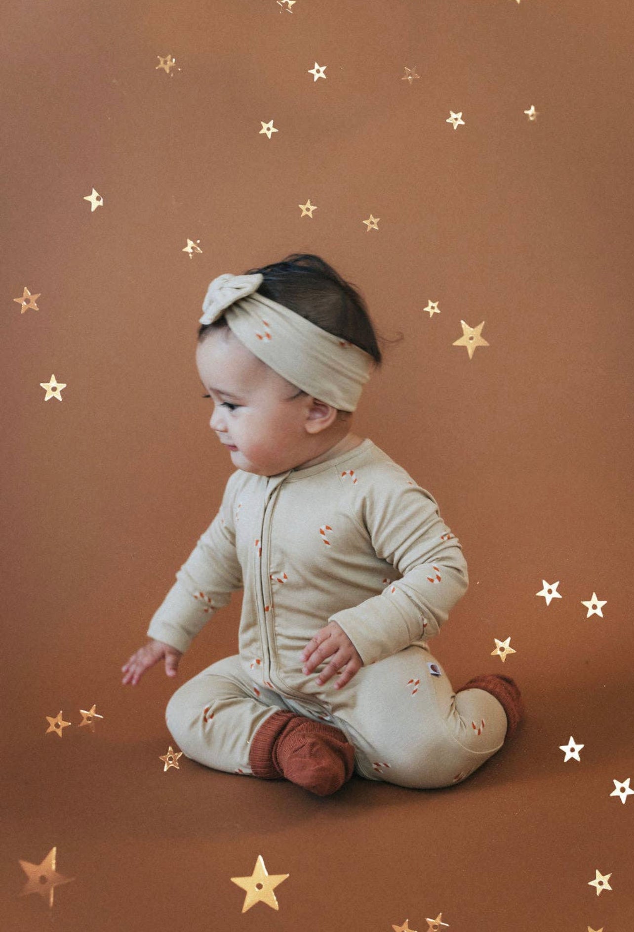 Bamboo Zip Romper | Candy Canes