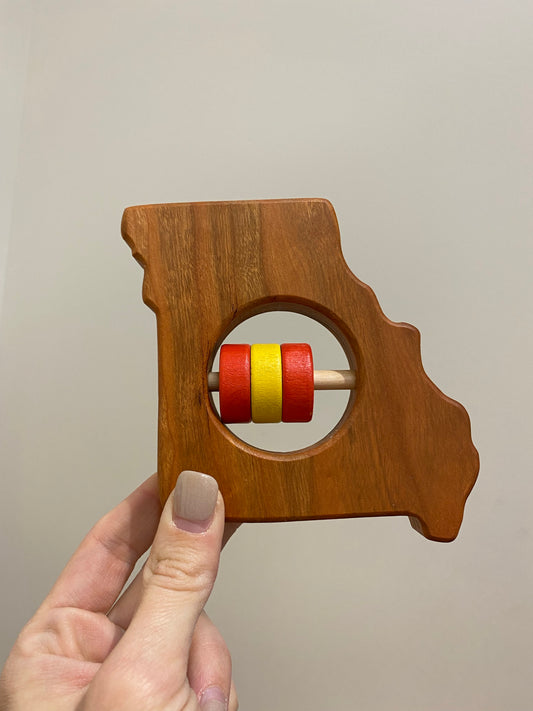 Kansas City Chiefs | Wooden Keepsake Rattle