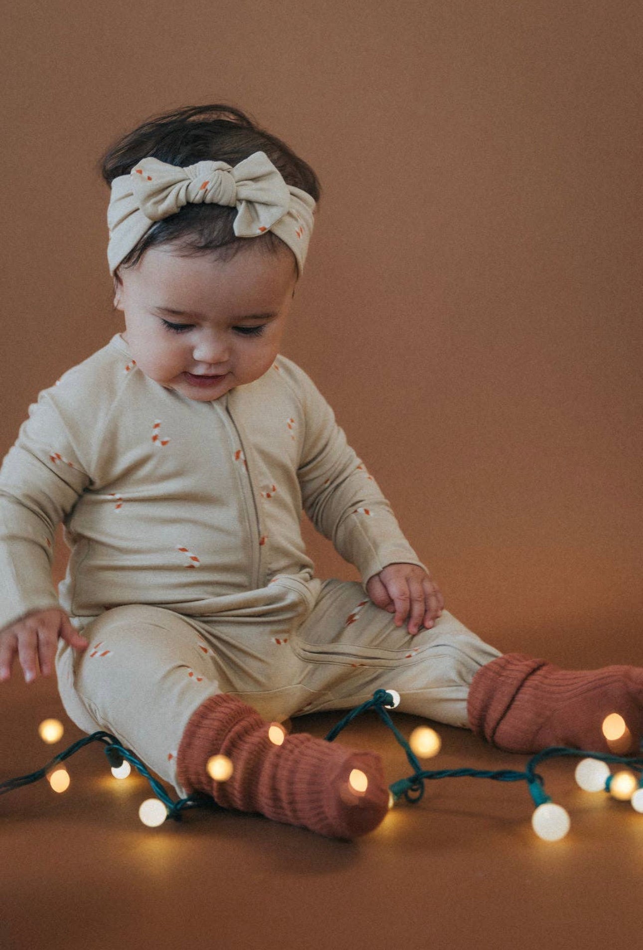 Bamboo Zip Romper | Candy Canes