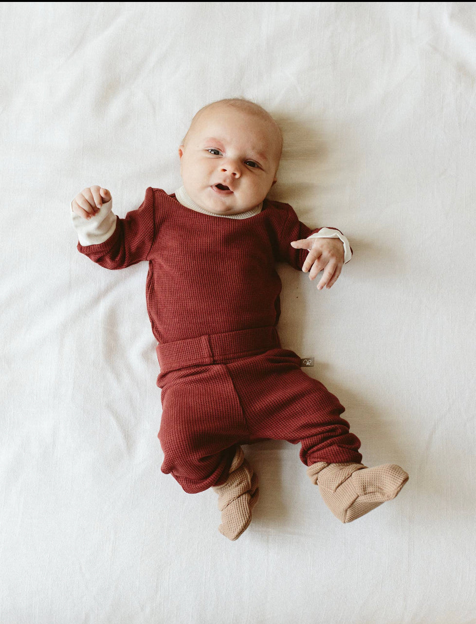 Thermal Bamboo Organic Pants | Cocoa + Cream