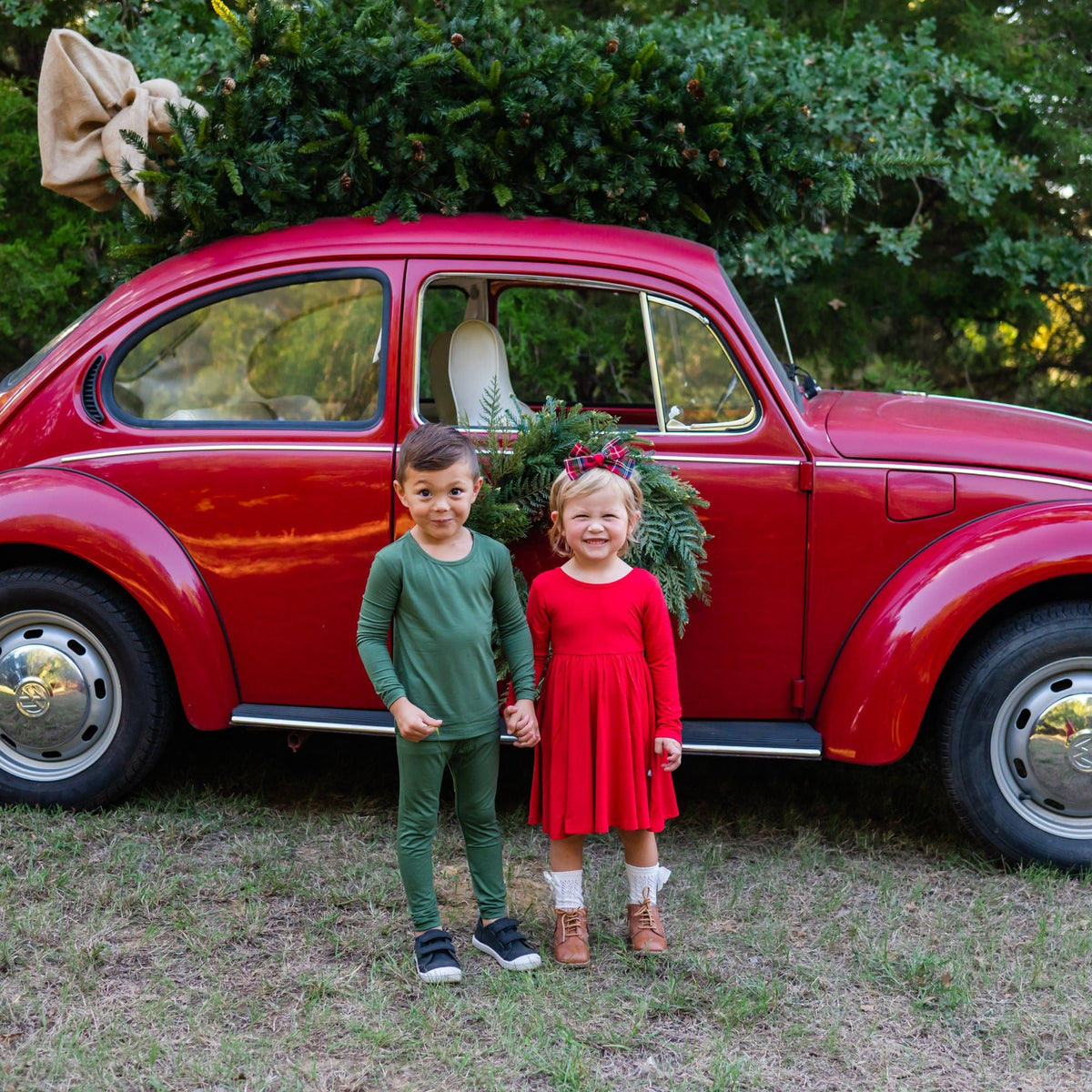 Long Sleeve Twirl Dress | Cardinal Red