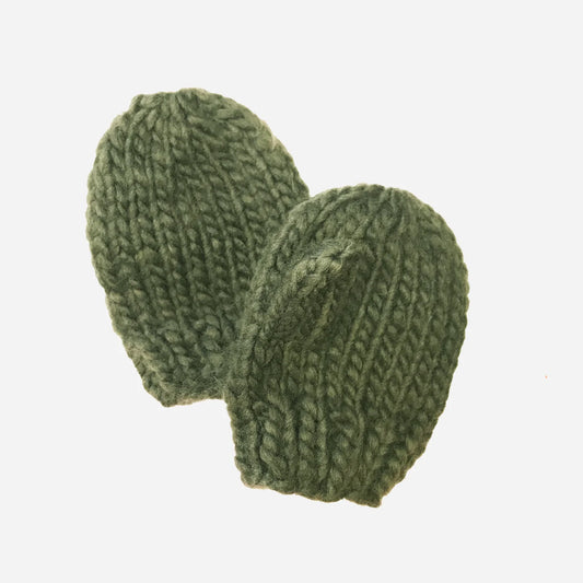Classic Knit Mittens | Olive