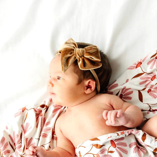 Velvet Bow Nylon Headband 3-Pack | Rose